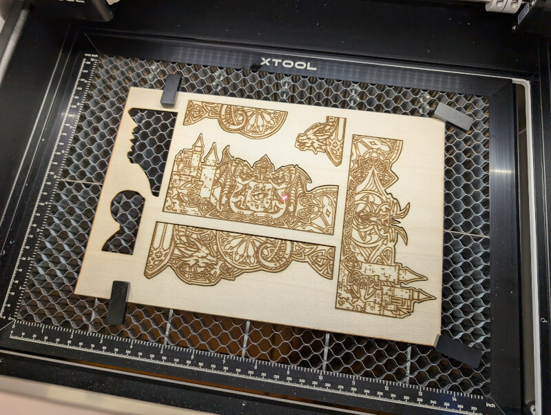 xTool M1 laser cutter dragon box